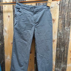 Pact wide-leg cropped canvas pants, Storm Gray, Small